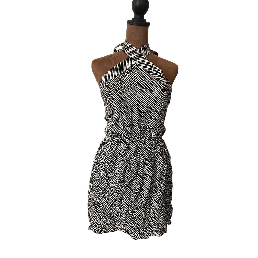 Lemlem Halterneck Tie Back Silky Mini Dress Size S